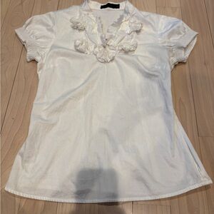 The Limited White Blouse with Floral Details